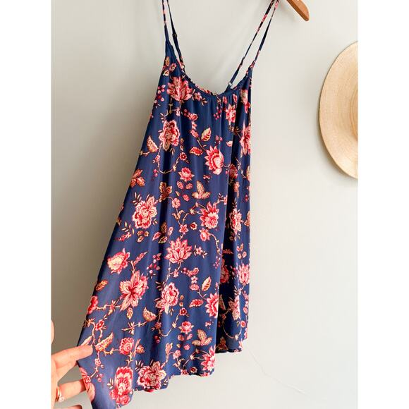 Abercrombie & Fitch | Floral Mini Dress Blue Pink | Sz S - Picture 2 of 9